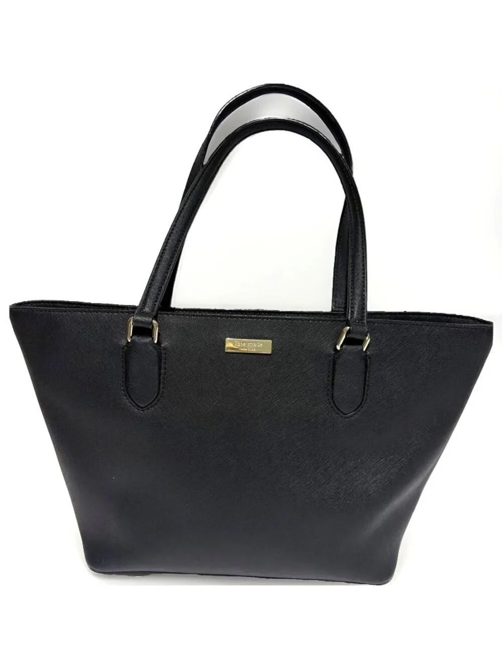 Kate Spade Laurel Way Medium Dally Saffiano Leather Tote Shoulder Bag Black EUC
